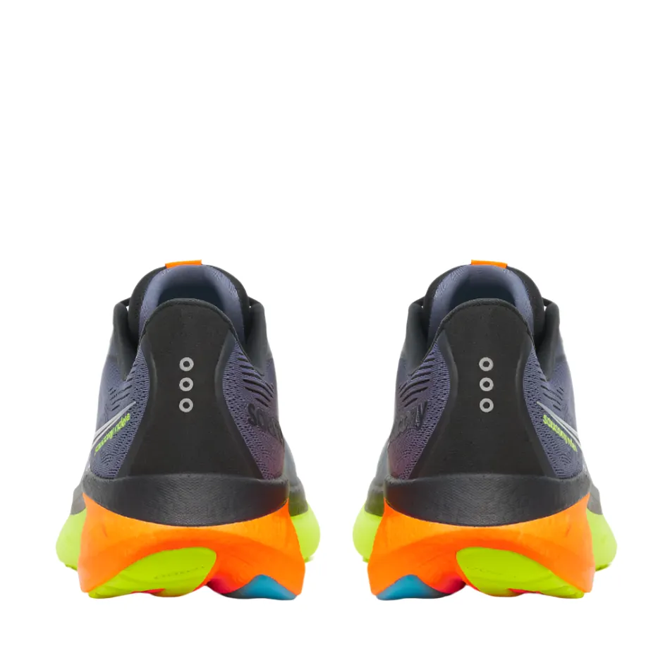 Saucony Men's Ride 18 Running Shoes in Shadow/Vizi - Online Exclusive retro - style shoes Anti - fog