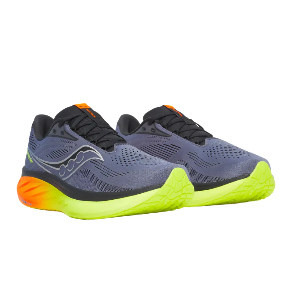 limited - edition running shoes Saucony Men's Ride 18 Running Shoes in Shadow/Vizi - Online Exclusive