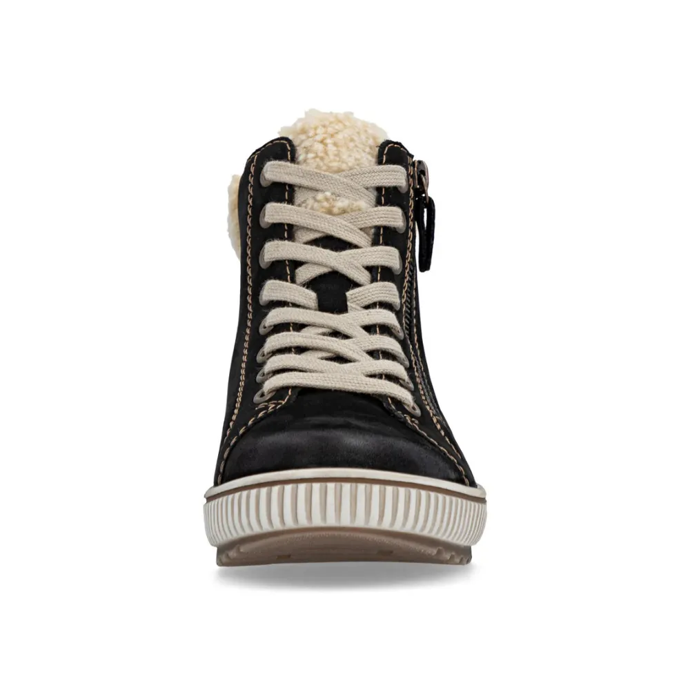 Remonte D0770 Maditta Black/Beige Sneaker-Boot (Women's) Outdoor Terrain Weatherproof Gear