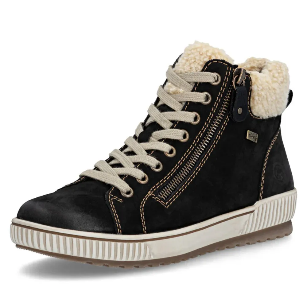 Outdoor Comfort Remonte D0770 Maditta Black/Beige Sneaker-Boot (Women's)
