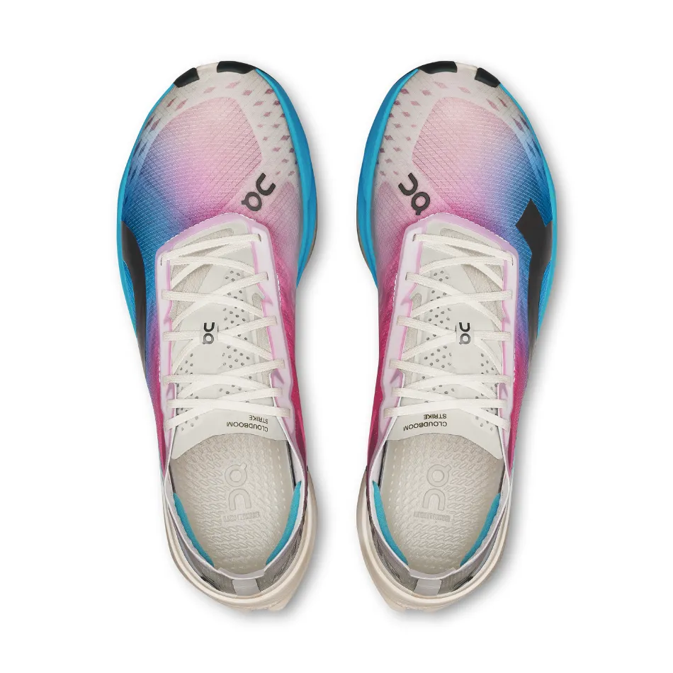 mud running shoes On Men's Cloudboom Strike Running Shoes in White/Horizon AW25