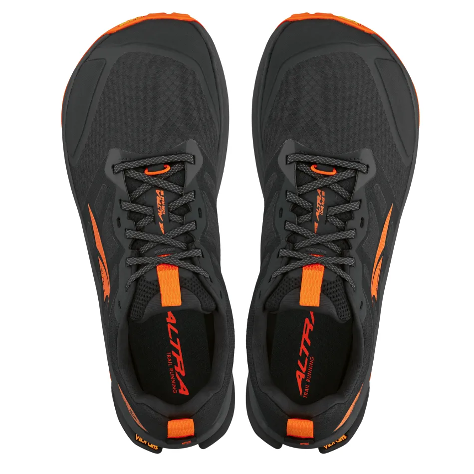 well - balanced Altra Men's Lone Peak 9   Trail Running Shoes in Black/Orange SS25