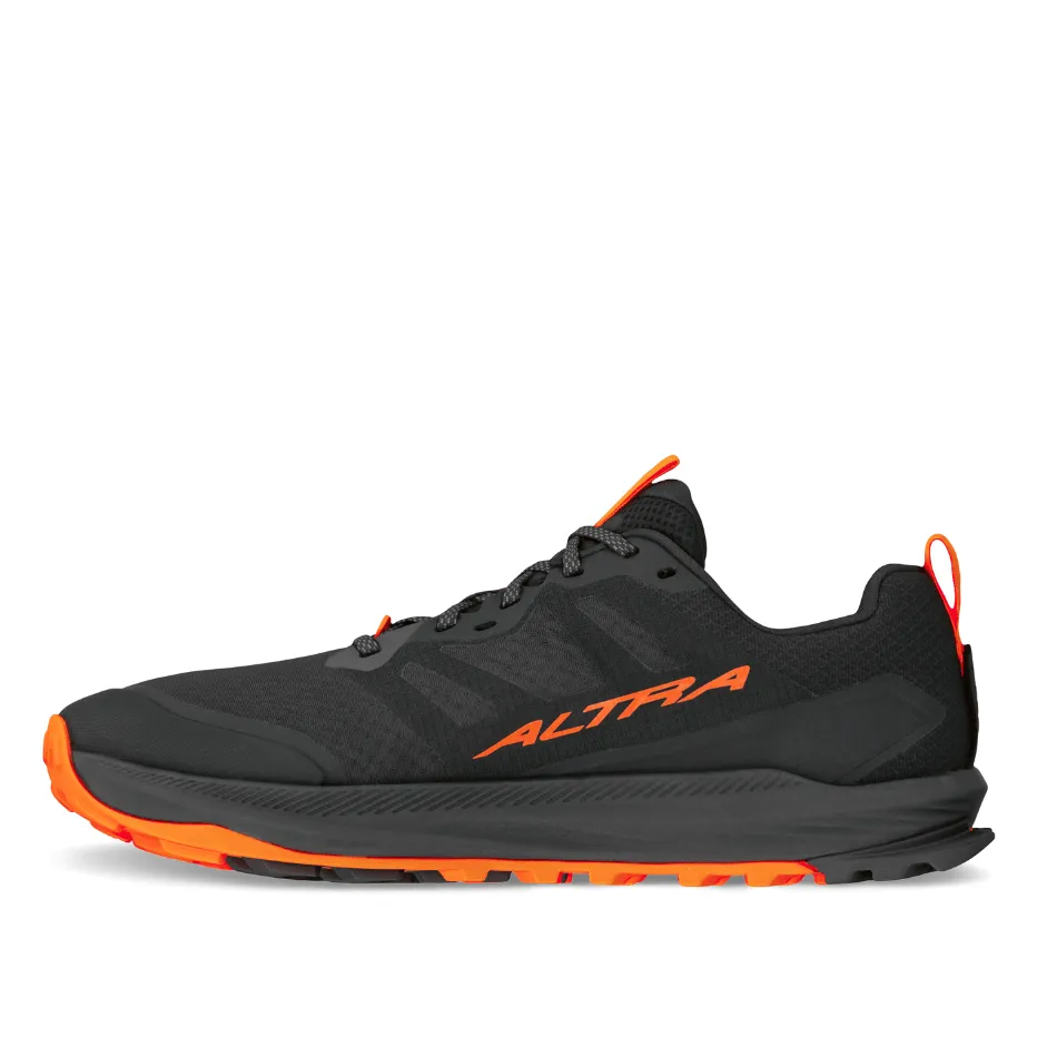 Altra Men's Lone Peak 9   Trail Running Shoes in Black/Orange SS25 beginner - appropriate shoes