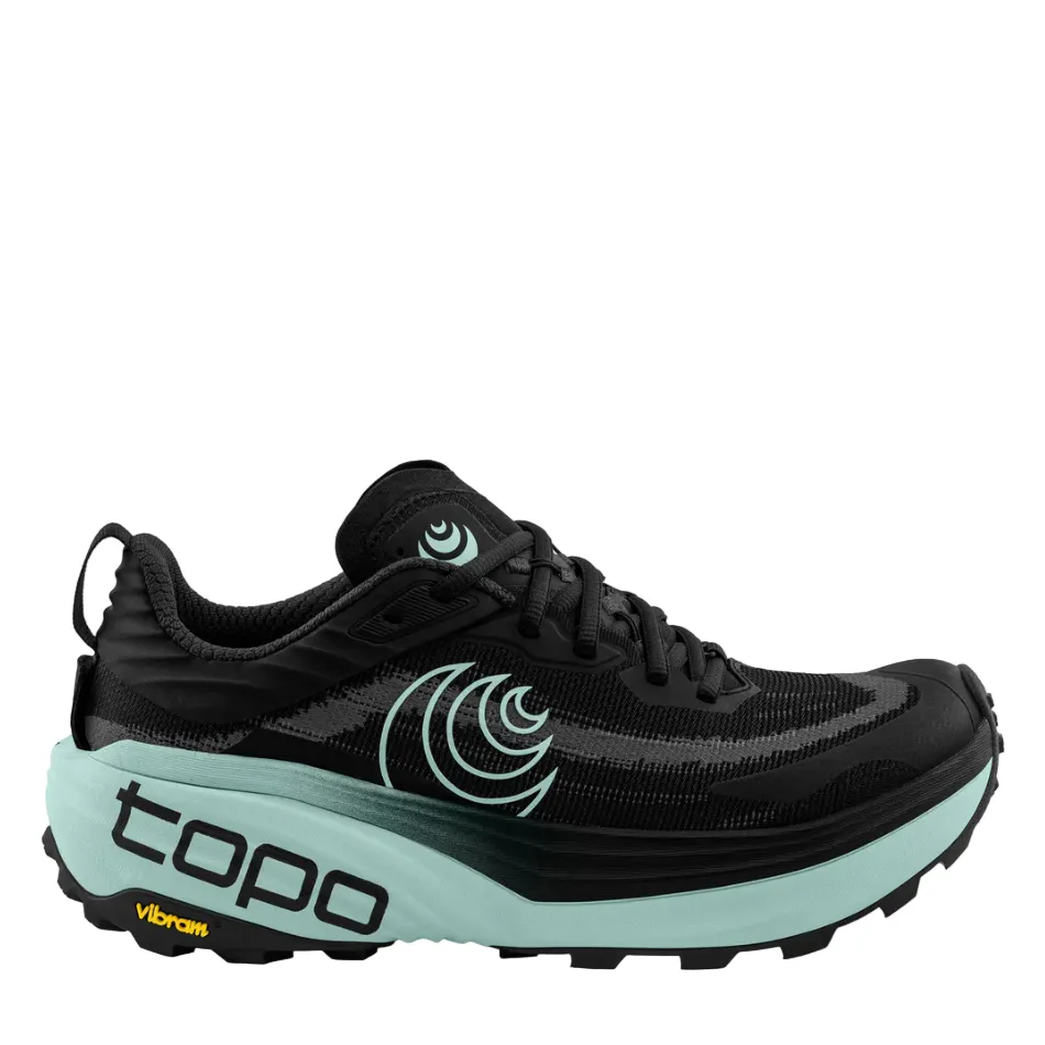Topo Women's Vista Running Shoes in Black/Mint AW25 Posture Boost sprint running shoes