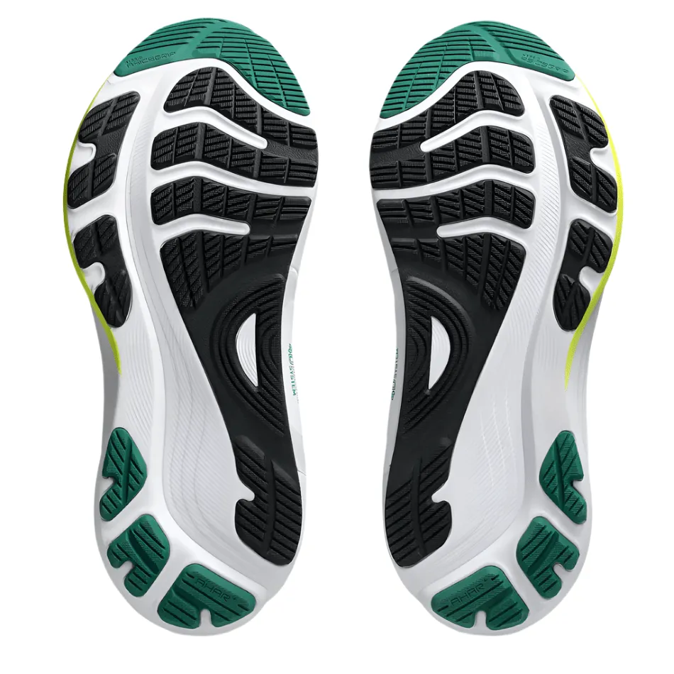 QuickDryFabric suede shoes ASICS Men's GEL-KAYANO 32 Running Shoes in Black/Jasper Green AW25