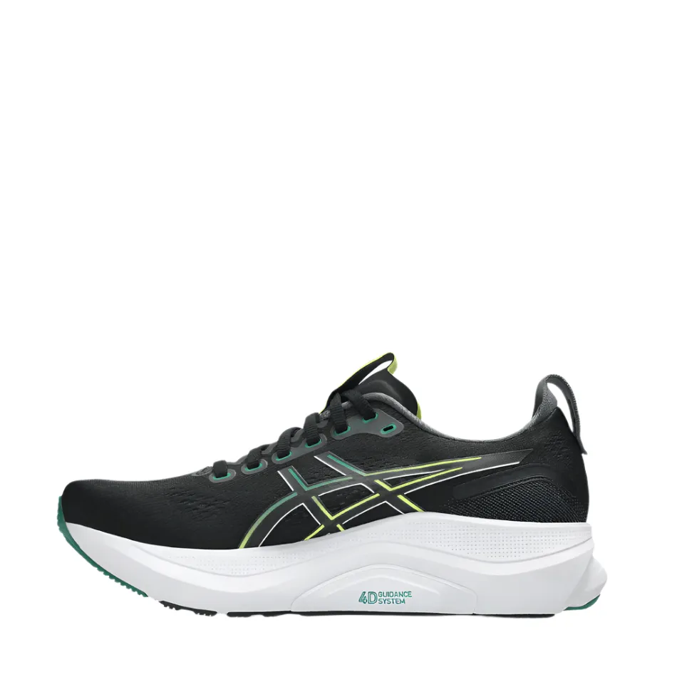 ASICS Men's GEL-KAYANO 32 Running Shoes in Black/Jasper Green AW25 Joy