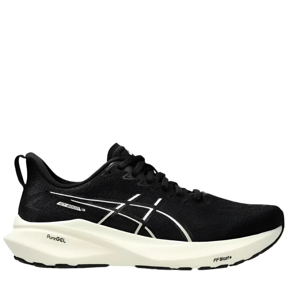high - end running shoes ASICS Women's GT 2000 v13 Running Shoes in Black/White AW24