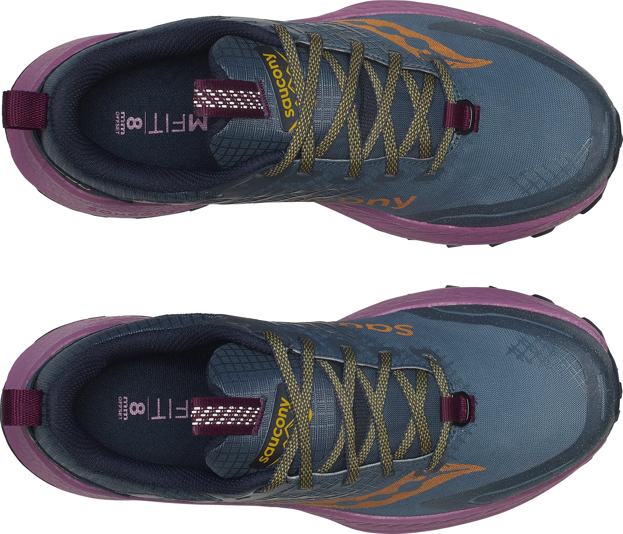 Saucony Ride TR2 GORE-TEX Womens Trail Running Shoes - Blue Comfortable Footbed