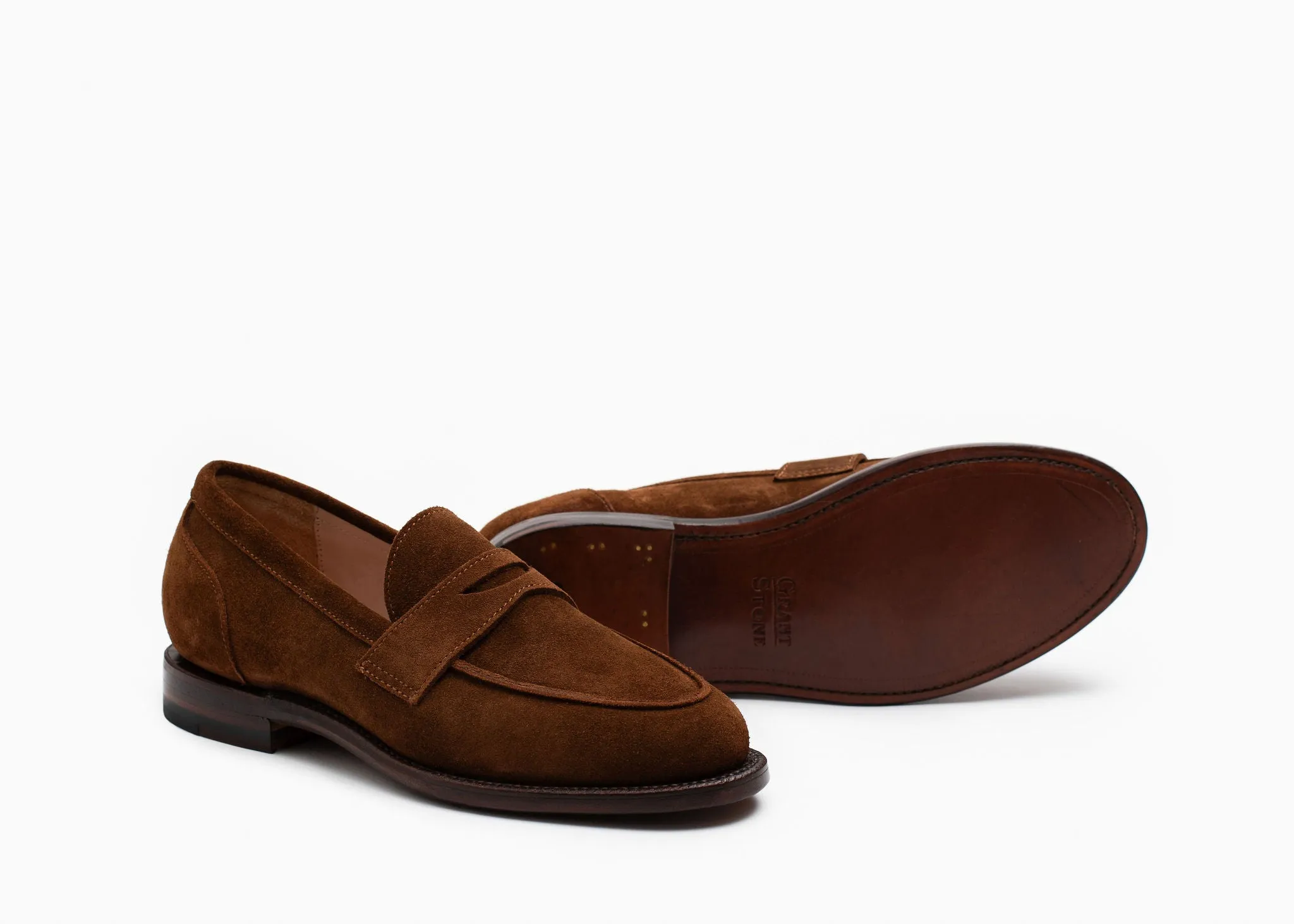 Toe Clear Urban Style Clara Penny Loafer Bourbon Suede