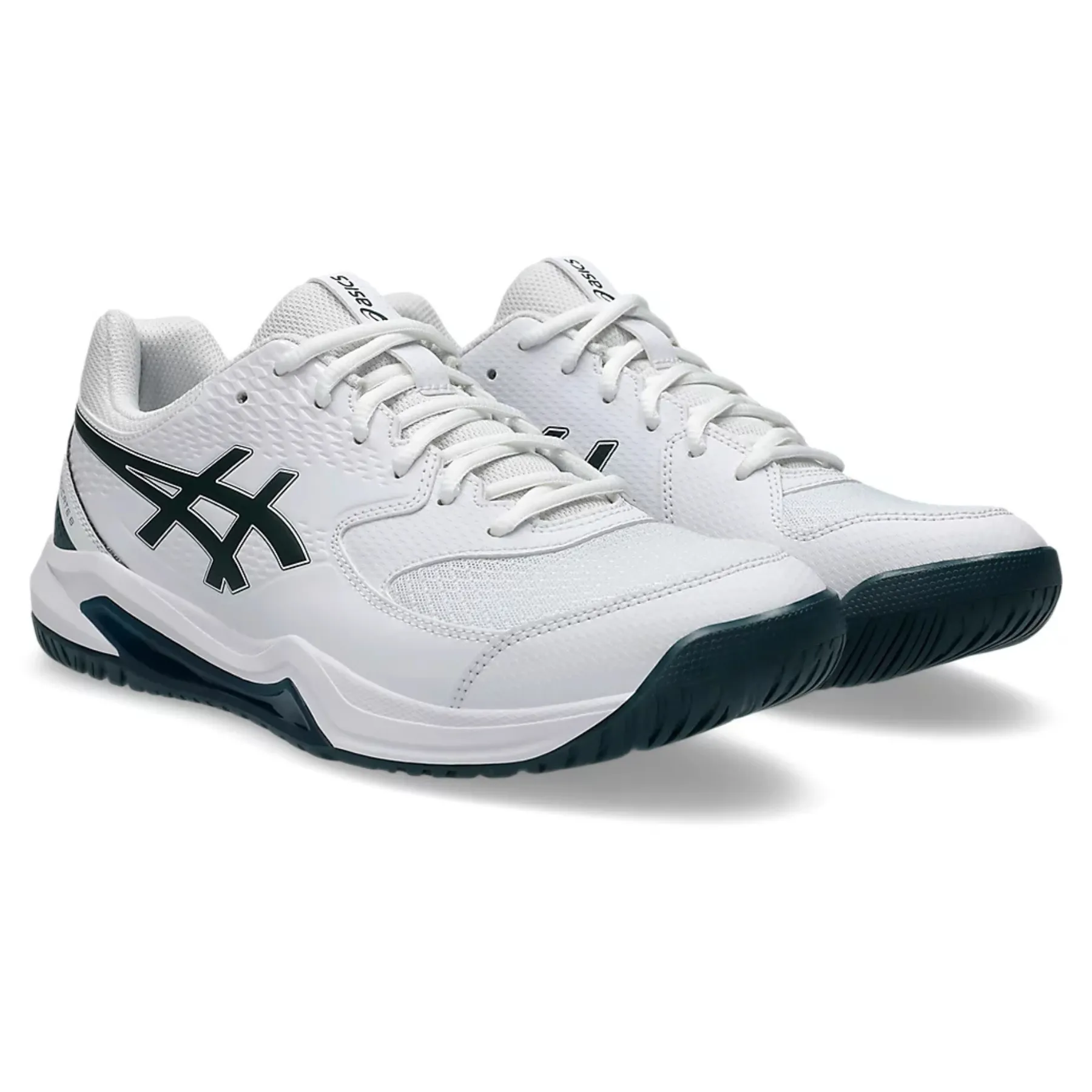 warm weather Asics Gel-Dedicate 8 Tennis Shoes ?C White/Saxon Green