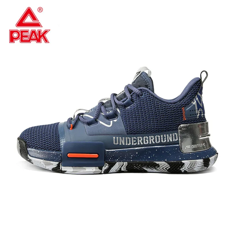 PEAK TAICHI FLASH Lou Williams UNDERGROUND Respect to South Gwinnett Men Casual Non-slip Wearable Sneakers Lightweight Mesh Breathable Basketball Shoes Sport Running Shoes Practical series DA030055 Quick Flex Shoes Enhanced arch support