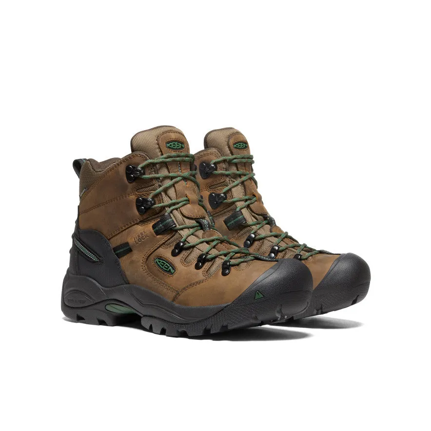 Men's Pittsburgh Energy 6" Waterproof Boot (Soft Toe)  |  Cascade Brown/Greener Pastures Water   Resistant