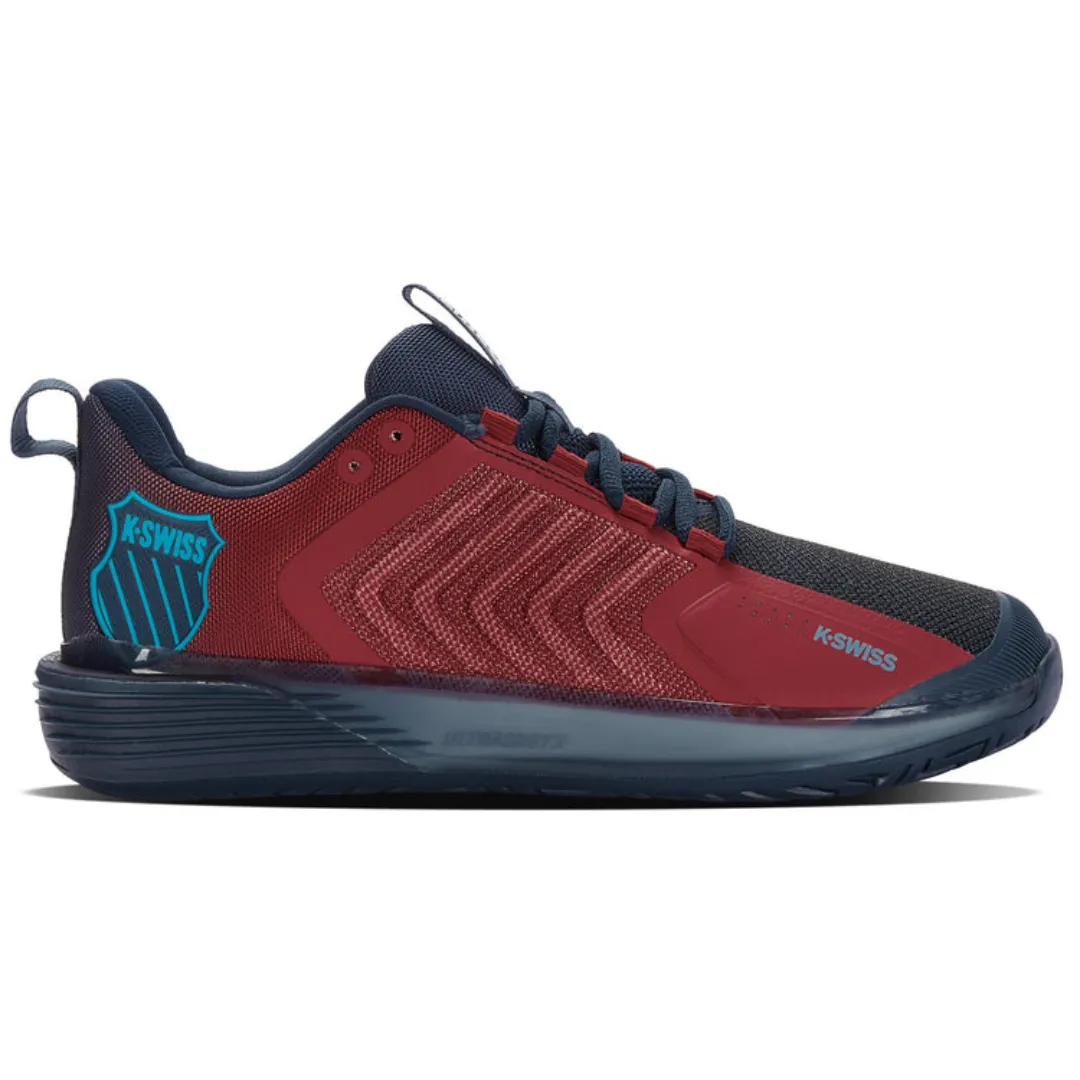 K Swiss Ultrashot 3 Men Tennis Shoes - Lollipop/Blue Opal/Blanc de Blanc Travel Wear Sport Utility
