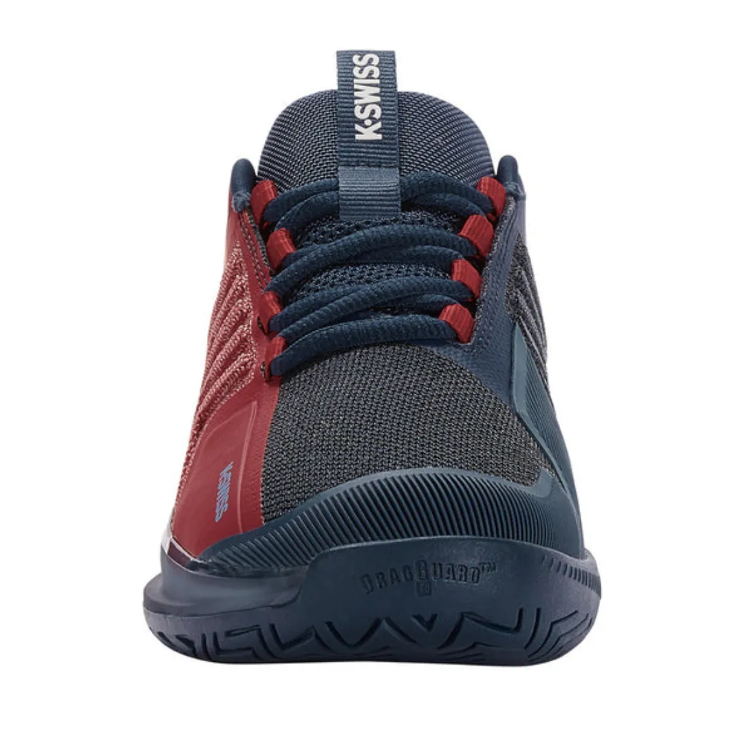 K Swiss Ultrashot 3 Men Tennis Shoes - Lollipop/Blue Opal/Blanc de Blanc Lightly Padded Adaptive Fit