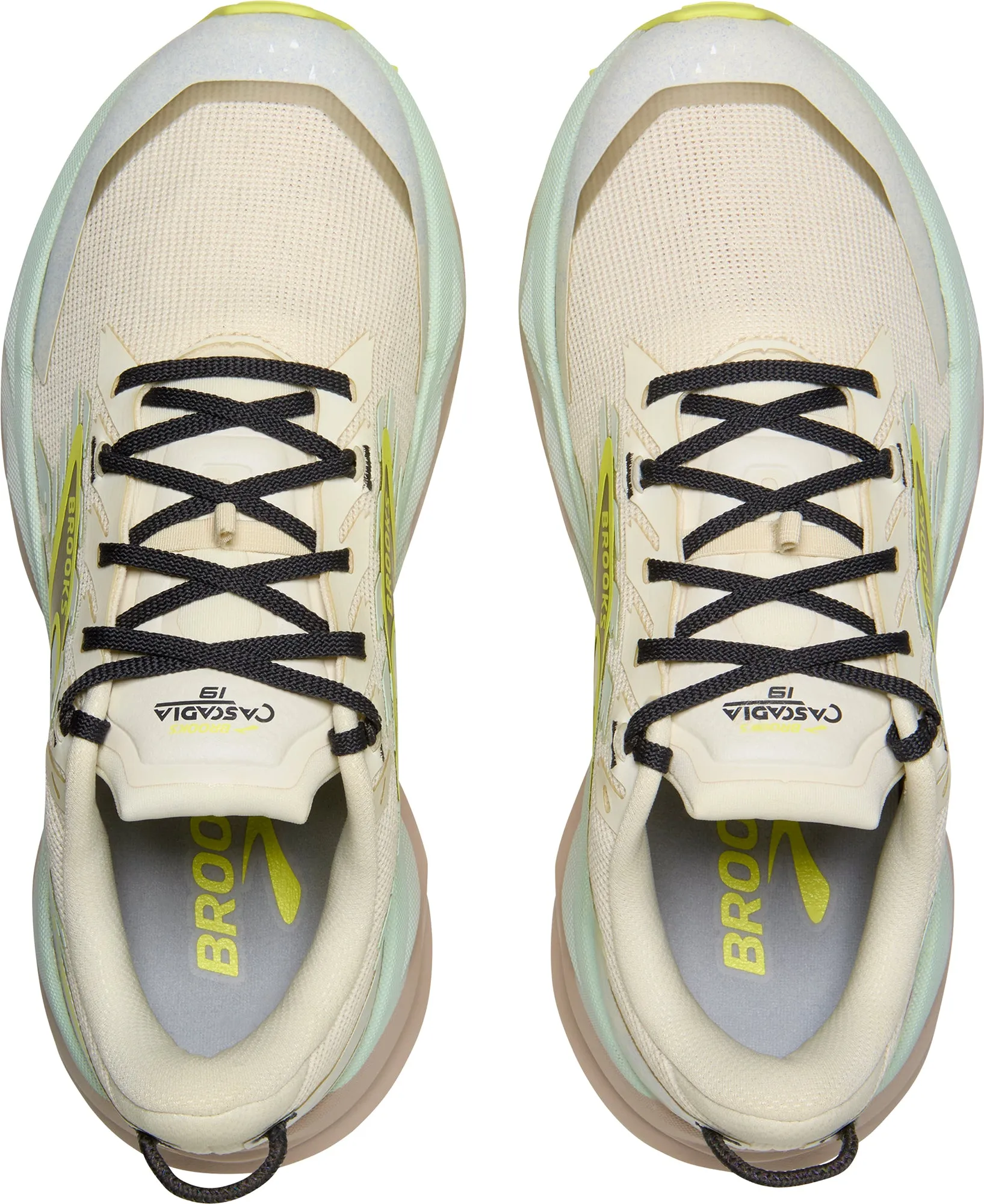 Shaped to improve contact and ground reaction forces Insole foam retains shape for consistent comfort Brooks Cascadia 19 Womens Trail Running Shoes - Cream