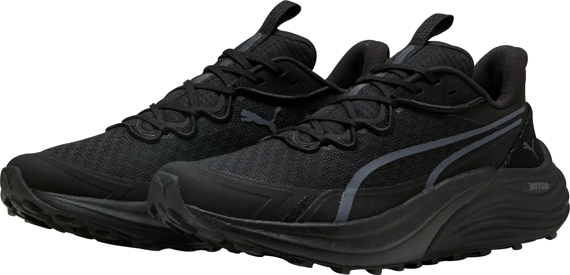 Puma Electrify Nitro 4 Mens Trail Running Shoes - Black Heel notch enhances Achilles mobility and comfort Active Gear