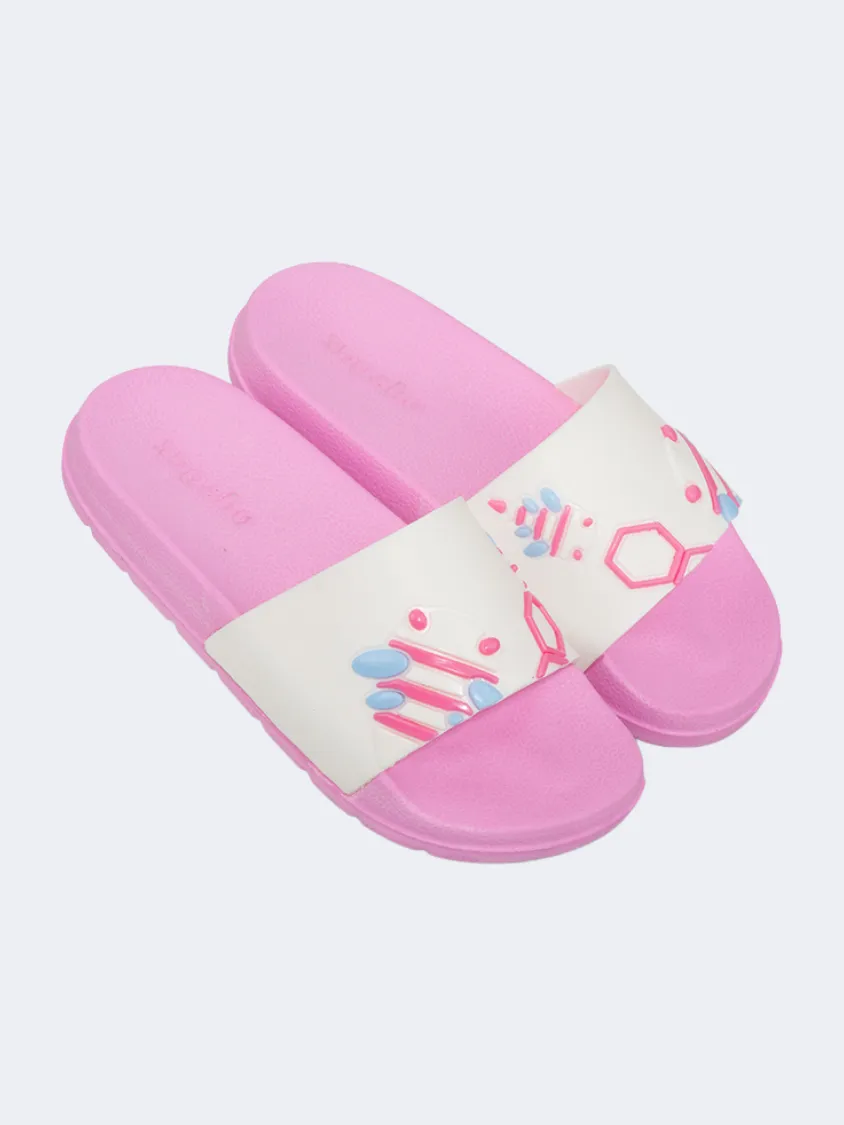 Oil And Gaz Casual Beach Kids Slide Pink Soft Material Wind Safe