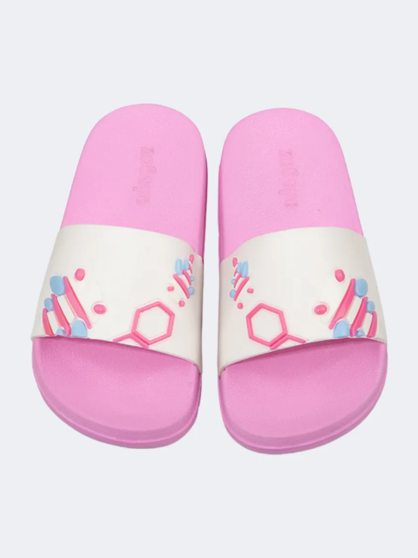 Energy Boost Clear Glow Oil And Gaz Casual Beach Kids Slide Pink