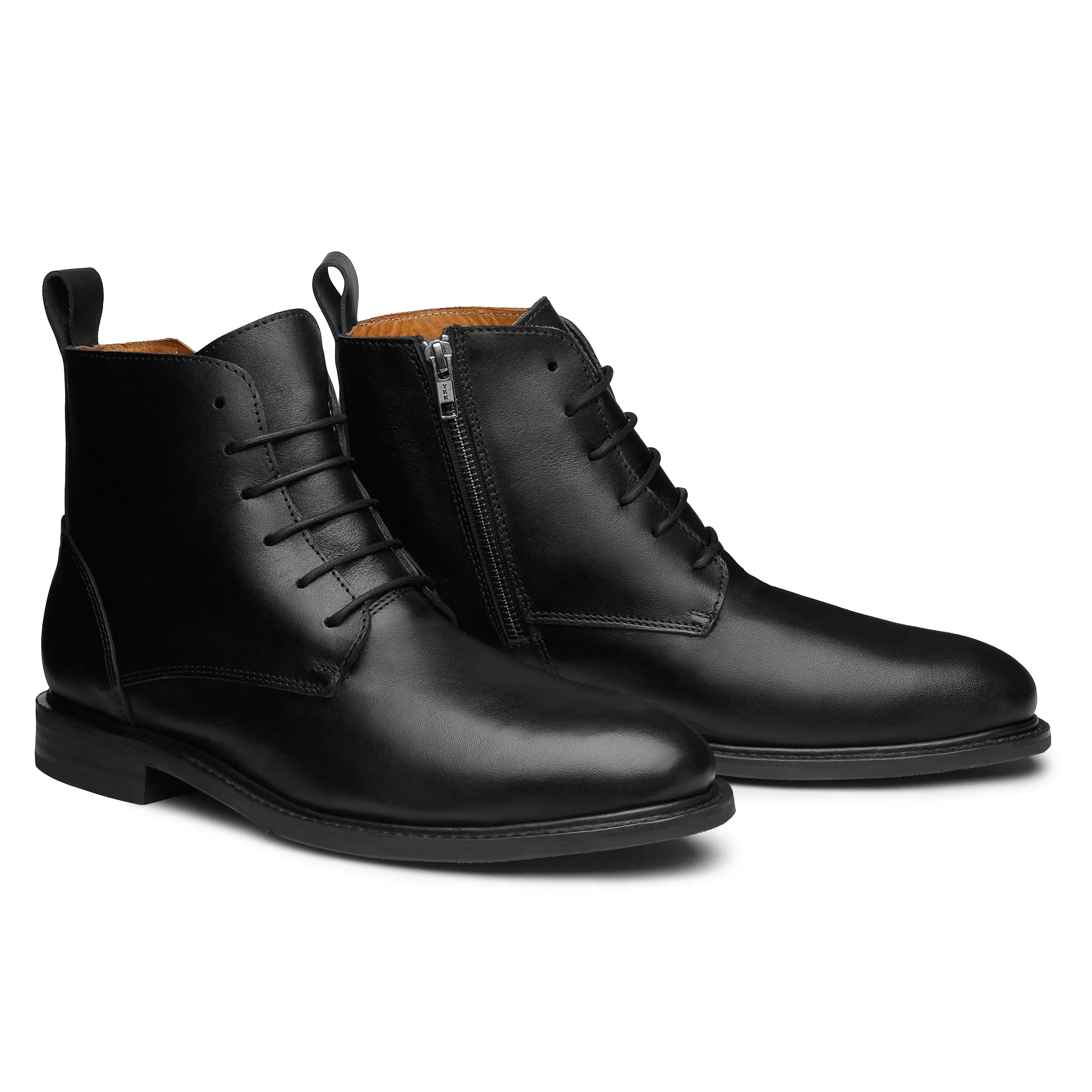 STEEL TOE LACE UP BOOT MICH BLACK Comfortable Fashion Smooth Finish