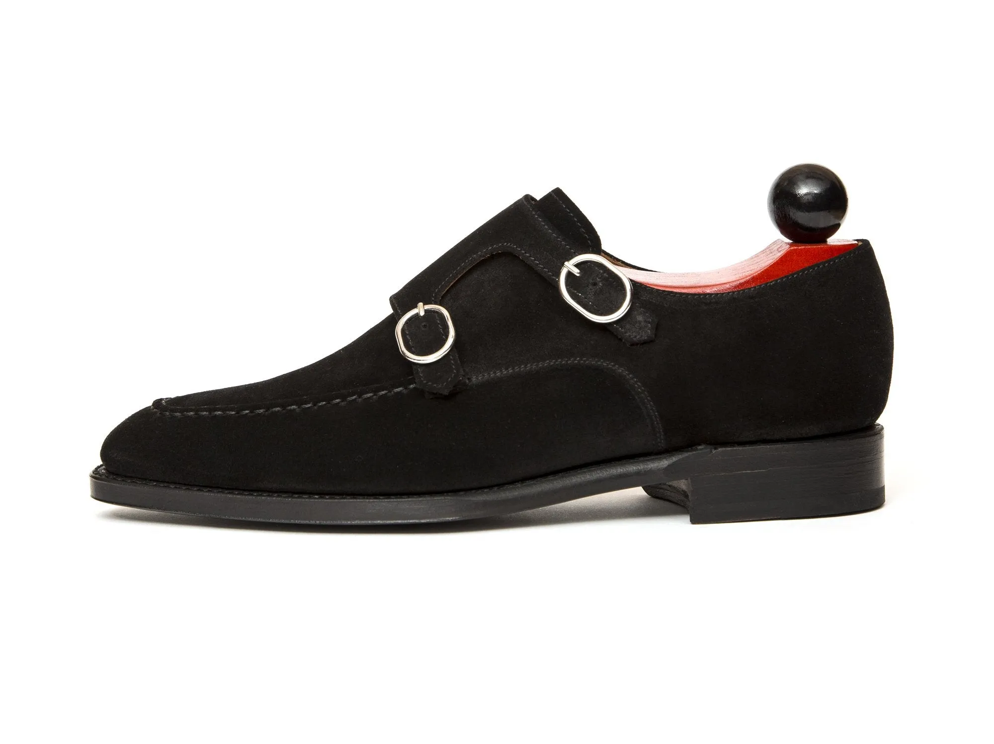 Montlake - MTO - Black Suede slim fit Travel Fit