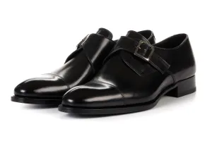 The Olivier Single Monk Strap - Nero Detail Shade Stylish Shoes