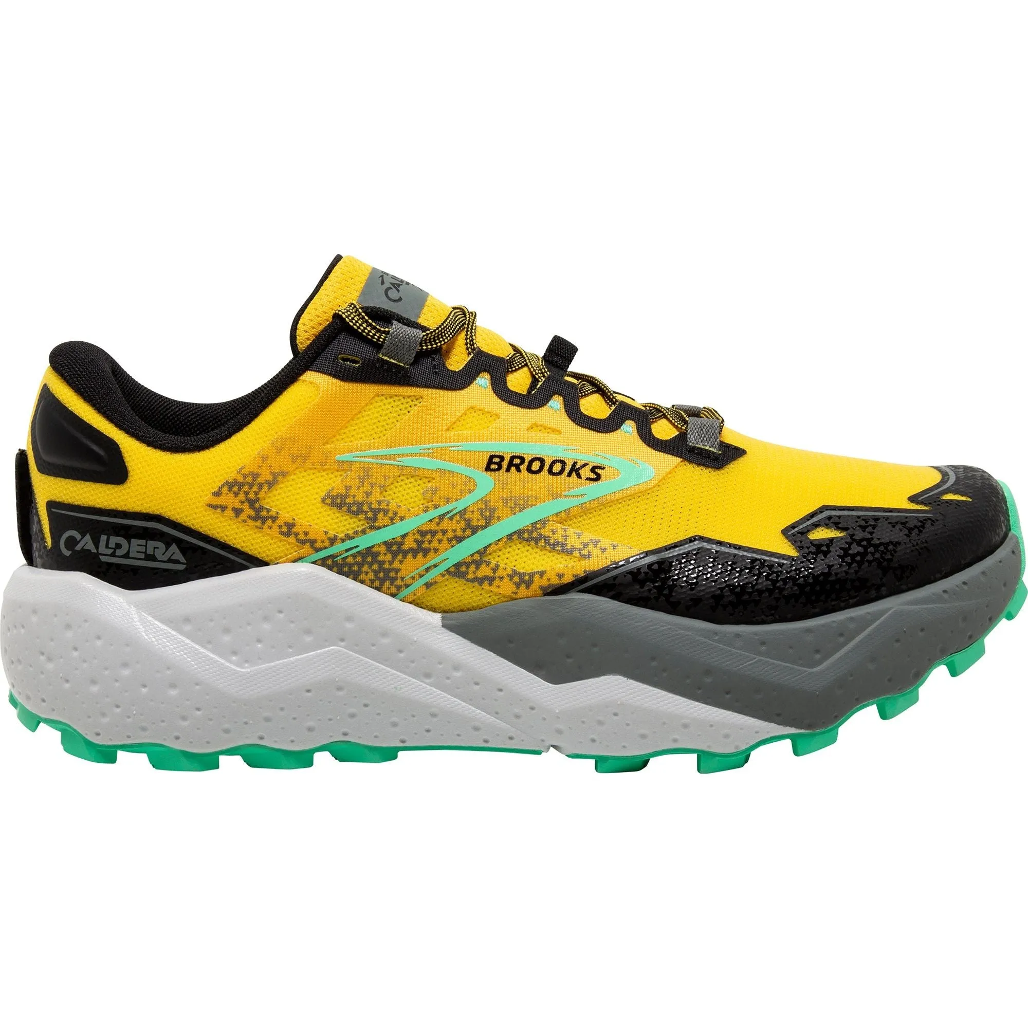 Brooks Caldera 7 Mens Trail Running Shoes - Yellow Lean Structure Comfortable Wear