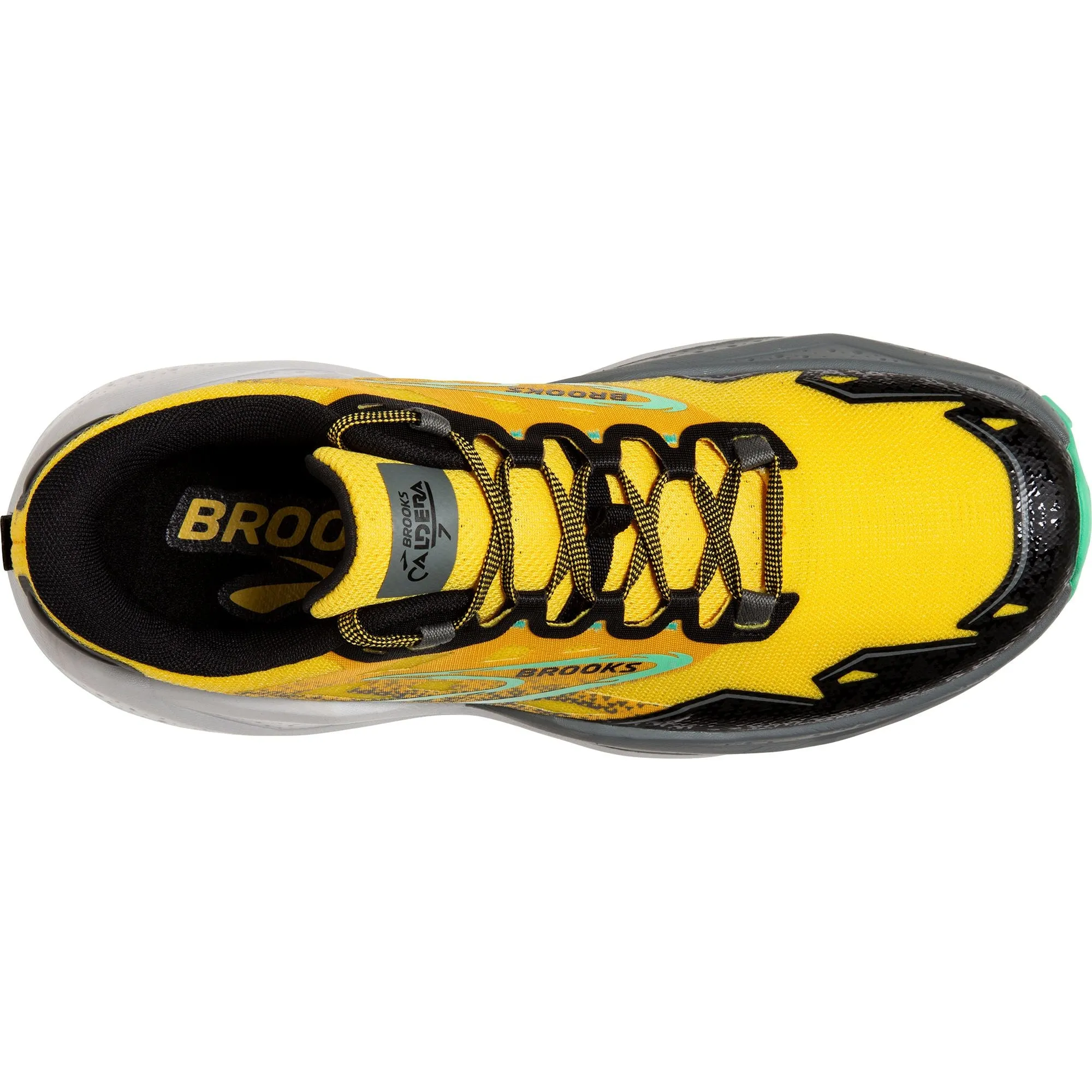 Brooks Caldera 7 Mens Trail Running Shoes - Yellow Heel Locking