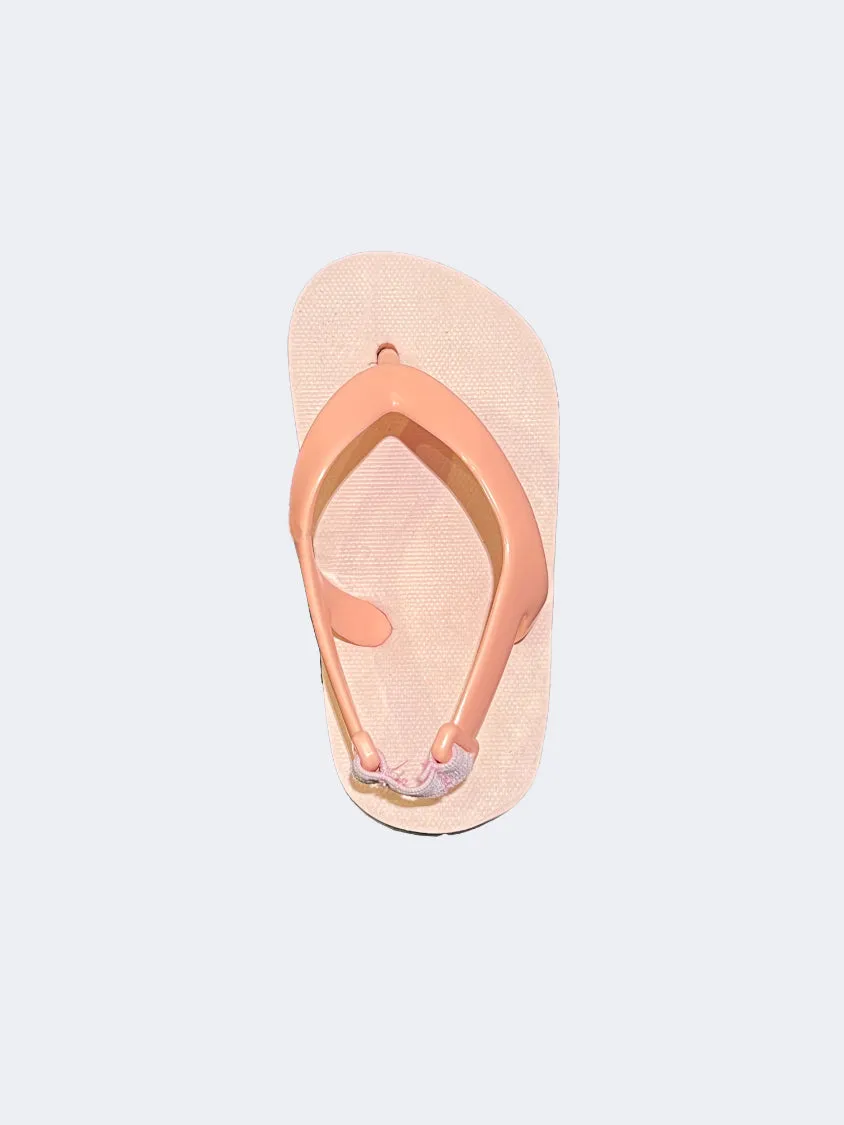 Oil And Gaz Sheet Baby Infant Beach Slippers Pink Fur Trim Baby Soft