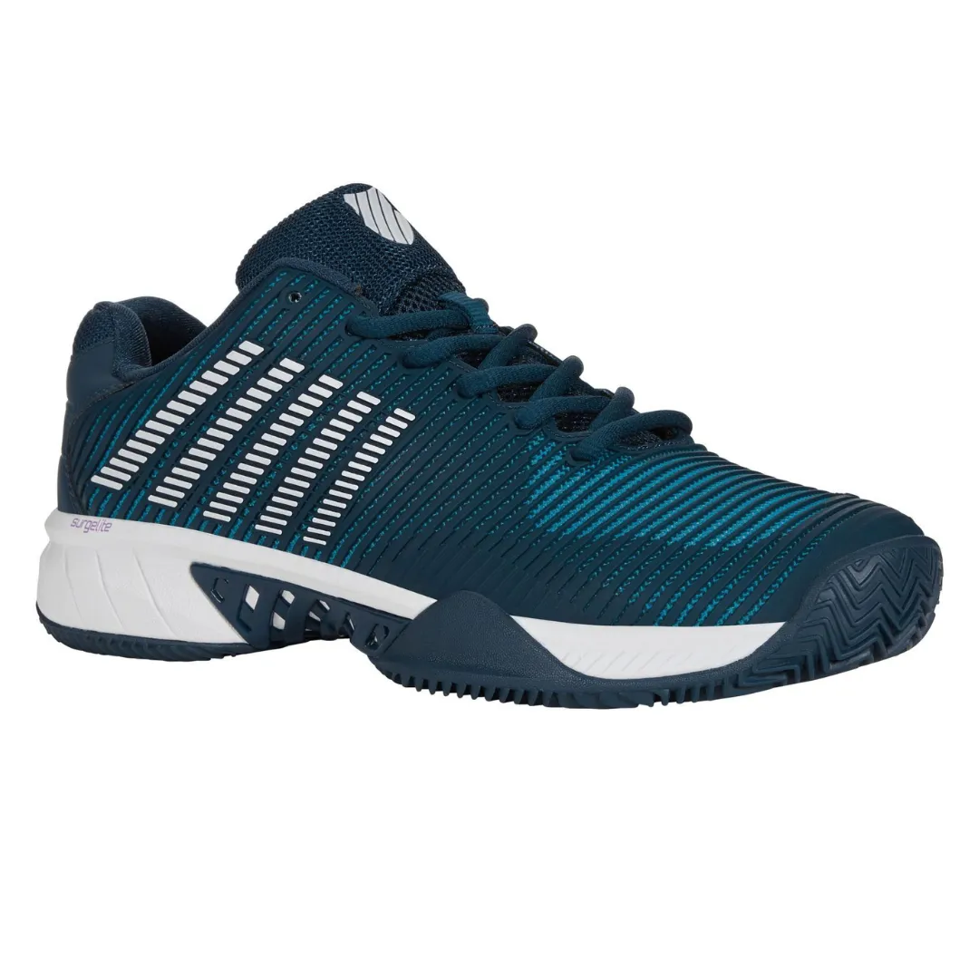 K Swiss Hypercourt Express 2HB Mens Tennis Shoes - Reflecting Pond/White Impact Control streamlined look