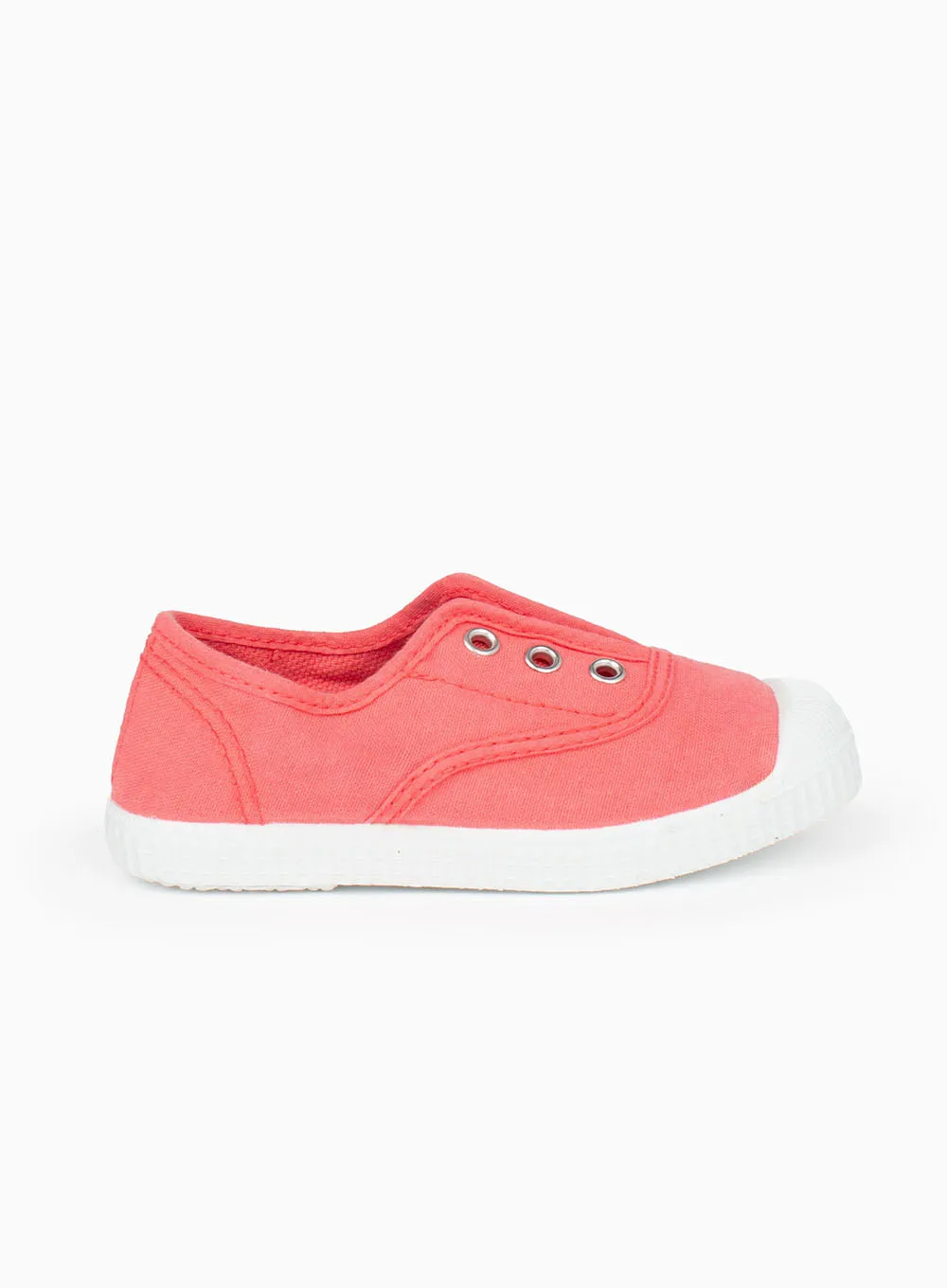 Hampton Canvas Plum Plimsolls in Coral Comfort Zone Travel Shoes