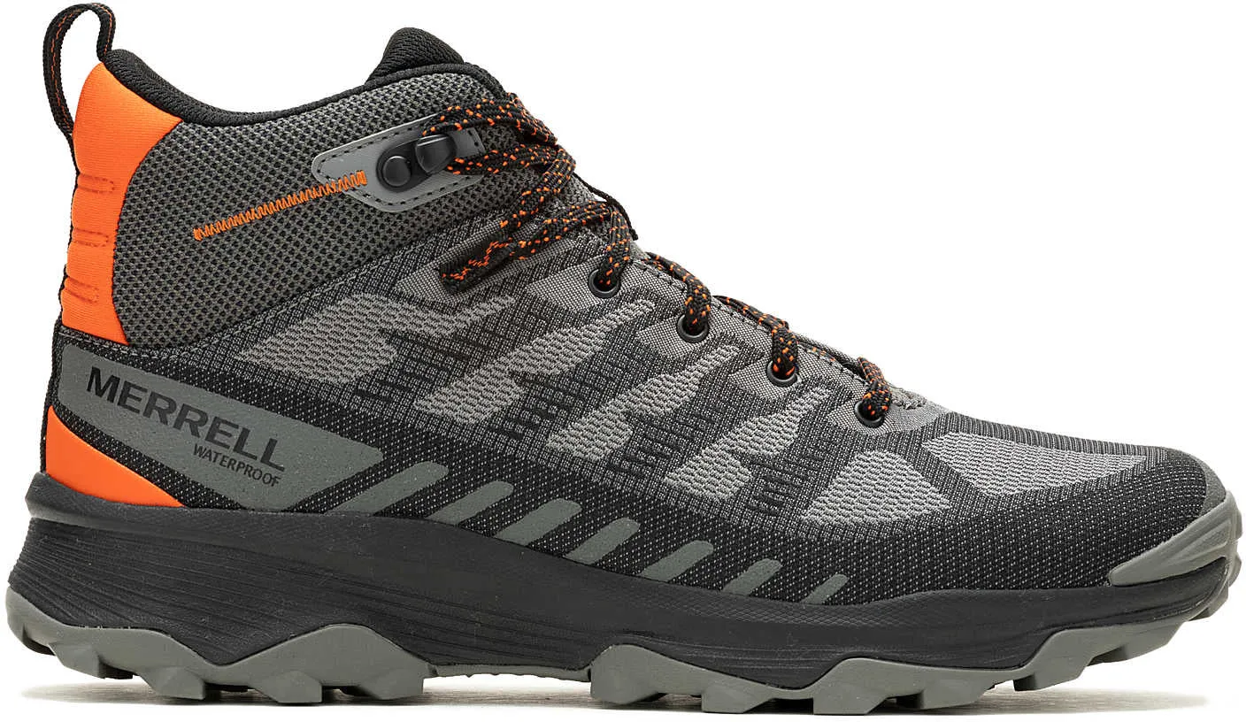 Long Hike Comfort Light Weight Walking Merrell Speed Eco Mid Waterproof Mens Walking Boots - Grey