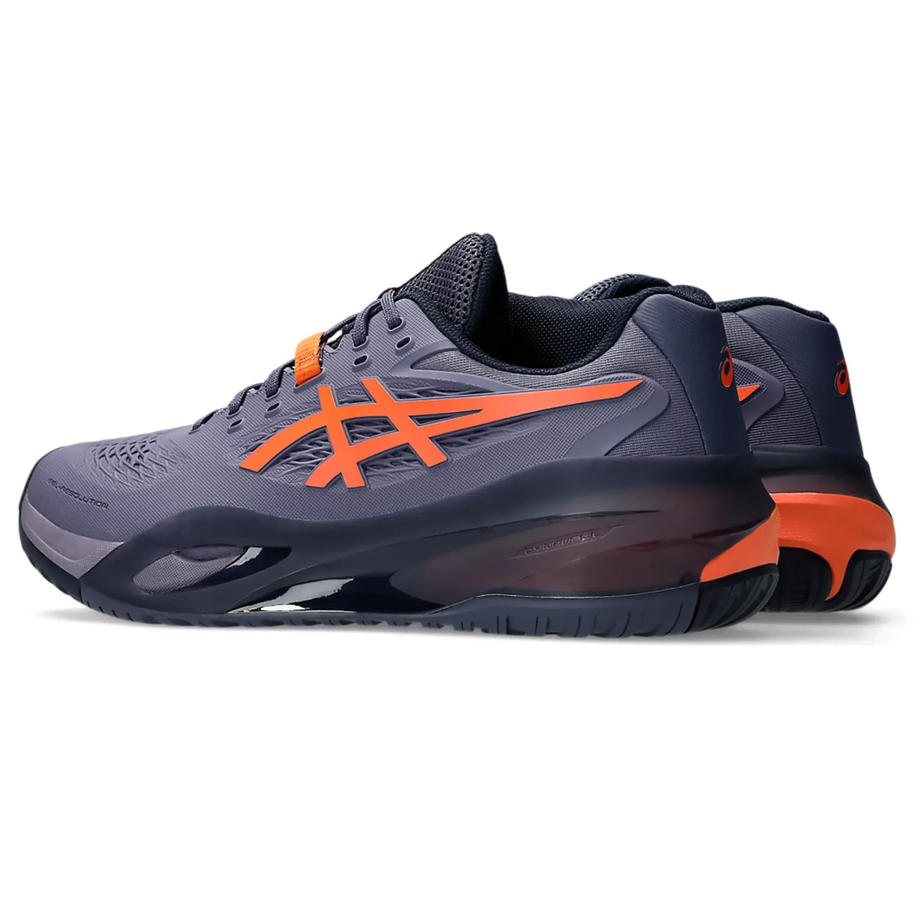 Asics Gel Resolution X Wide 2E Men Tennis Shoes - Greyish Purple/Nova Orange Energy return