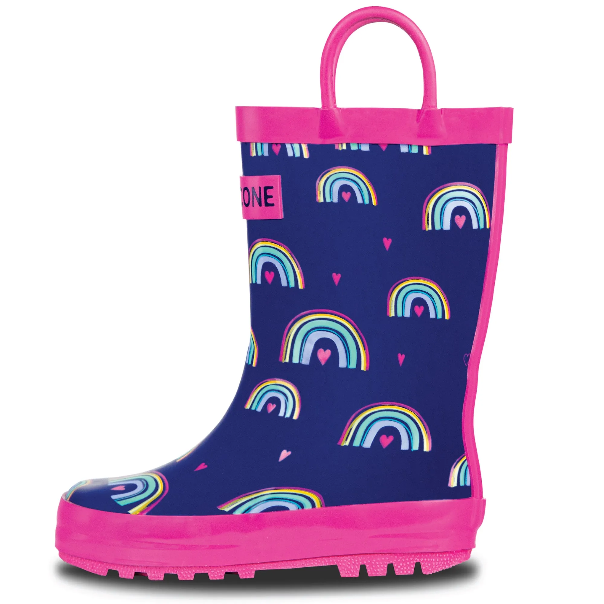 Outdoor Ready Boots City Walking Hearts and Rainbows Rain Boot