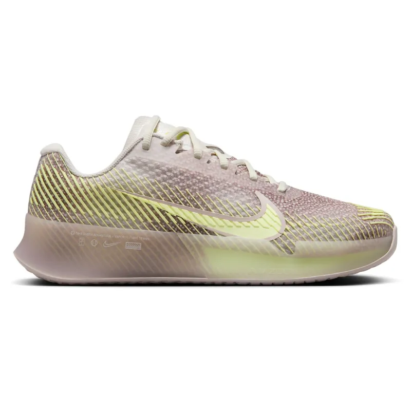 Nike Court Air Zoom Vapor 11 Premium Women Hard Court Tennis Shoes - Phantom/Barely Volt-Platinum Violet Casual