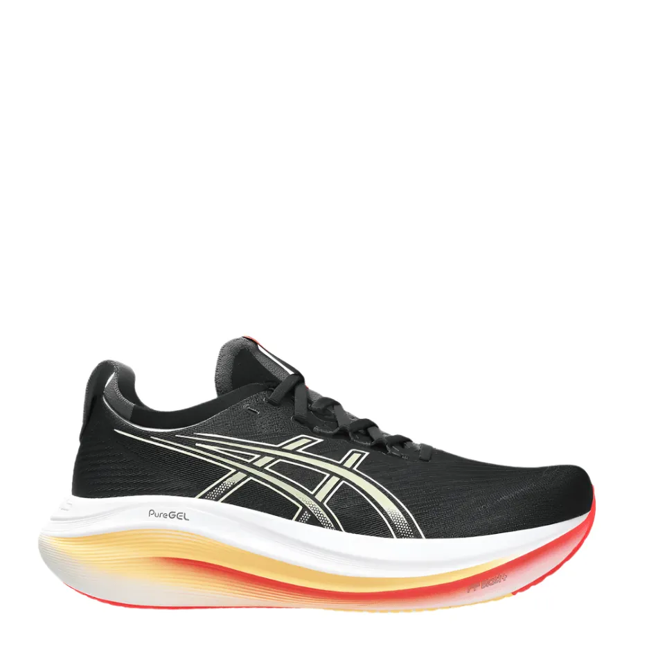 ASICS Men's GEL-NIMBUS 27 Running Shoes in Black/Kahki AW25 running shoes for men in their 40s