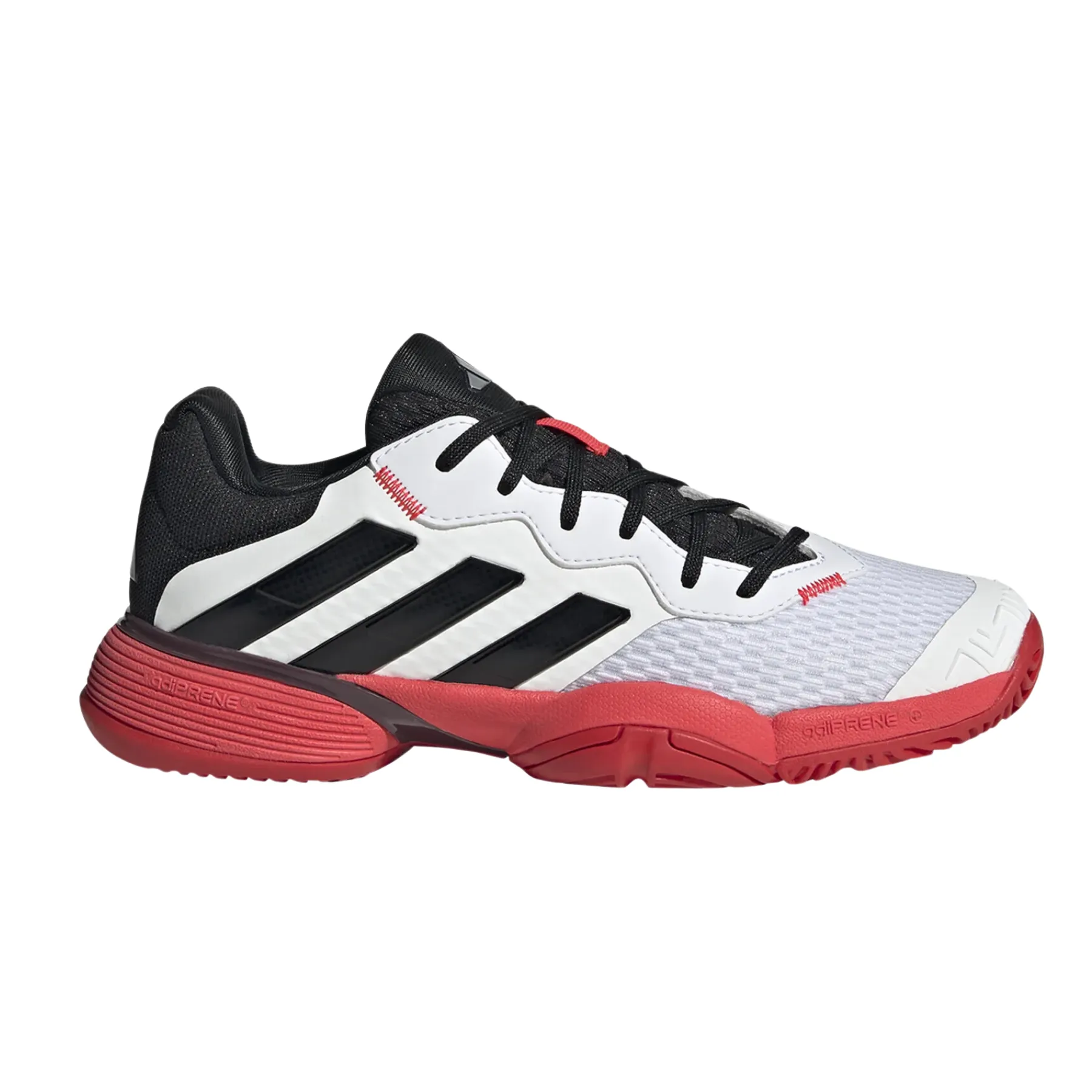 Adidas Barricade Kids Tennis Shoes - FTWWHT/CBLACK/LUCRED Comfort footbed