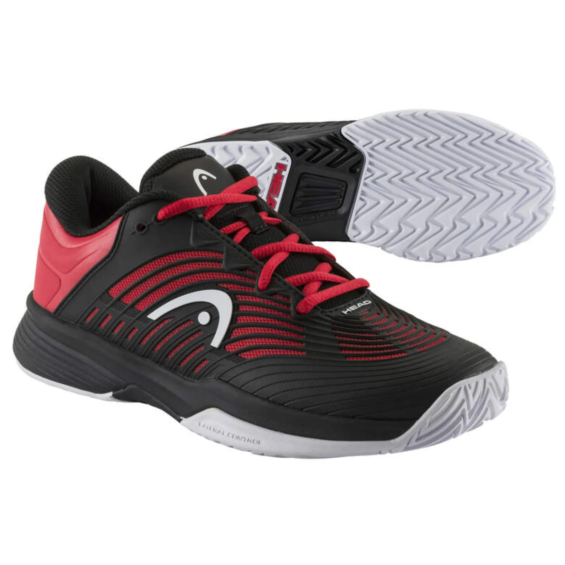 quick dry Training Head Revolt Pro 4.5 Junior Tennis Shoes - Black/Red