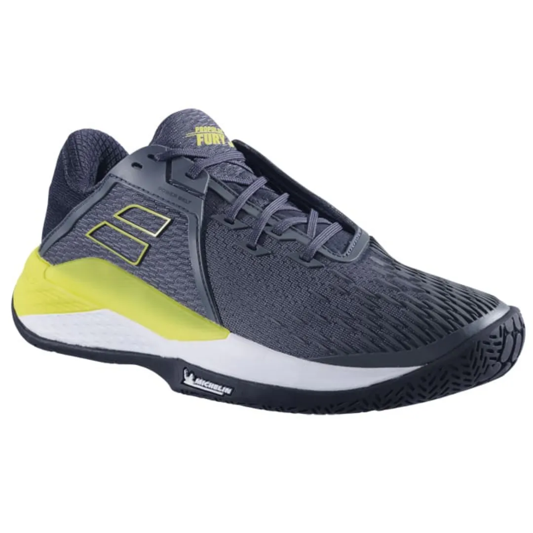 Babolat Propulse Fury 3 All Court Men Tennis Shoes - Grey/Aero All weather Soft outsole