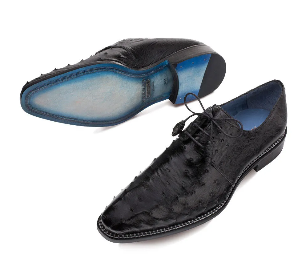 Comfort Midsole Mezlan Tillson Ostrich Oxford Black