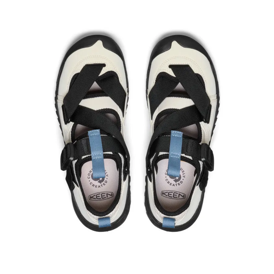 Earth Tone All Gender Hoodzerra Sandal  |  Silver Birch/Black