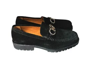 Pelle Suede "Newport" Suede Loafer P041-Black Timeless Fit Storm Proof