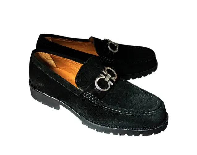 Pelle Suede "Newport" Suede Loafer P041-Black Body Align Versatile