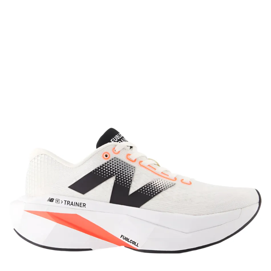 New Balance Women's Fuelcell Supercomp Trainer V3 Running Shoes in Sea Salt/Urgent Red/Black AW25 morning running footwear