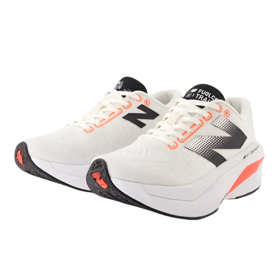 shock - dispersion - technology shoes New Balance Women's Fuelcell Supercomp Trainer V3 Running Shoes in Sea Salt/Urgent Red/Black AW25