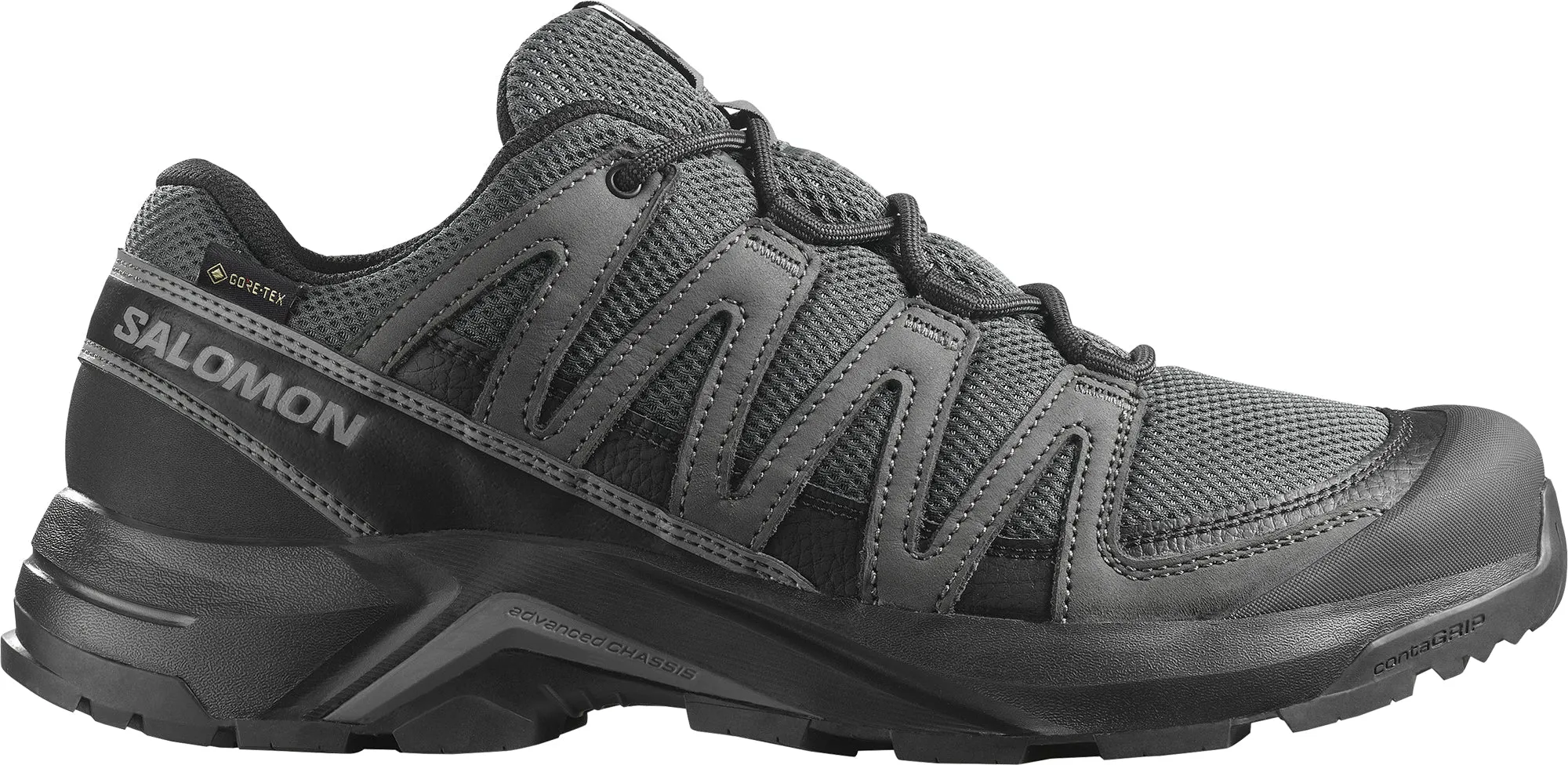 Salomon X-Adventure Recon GORE-TEX Mens Walking Shoes - Black Hill training Unisex style