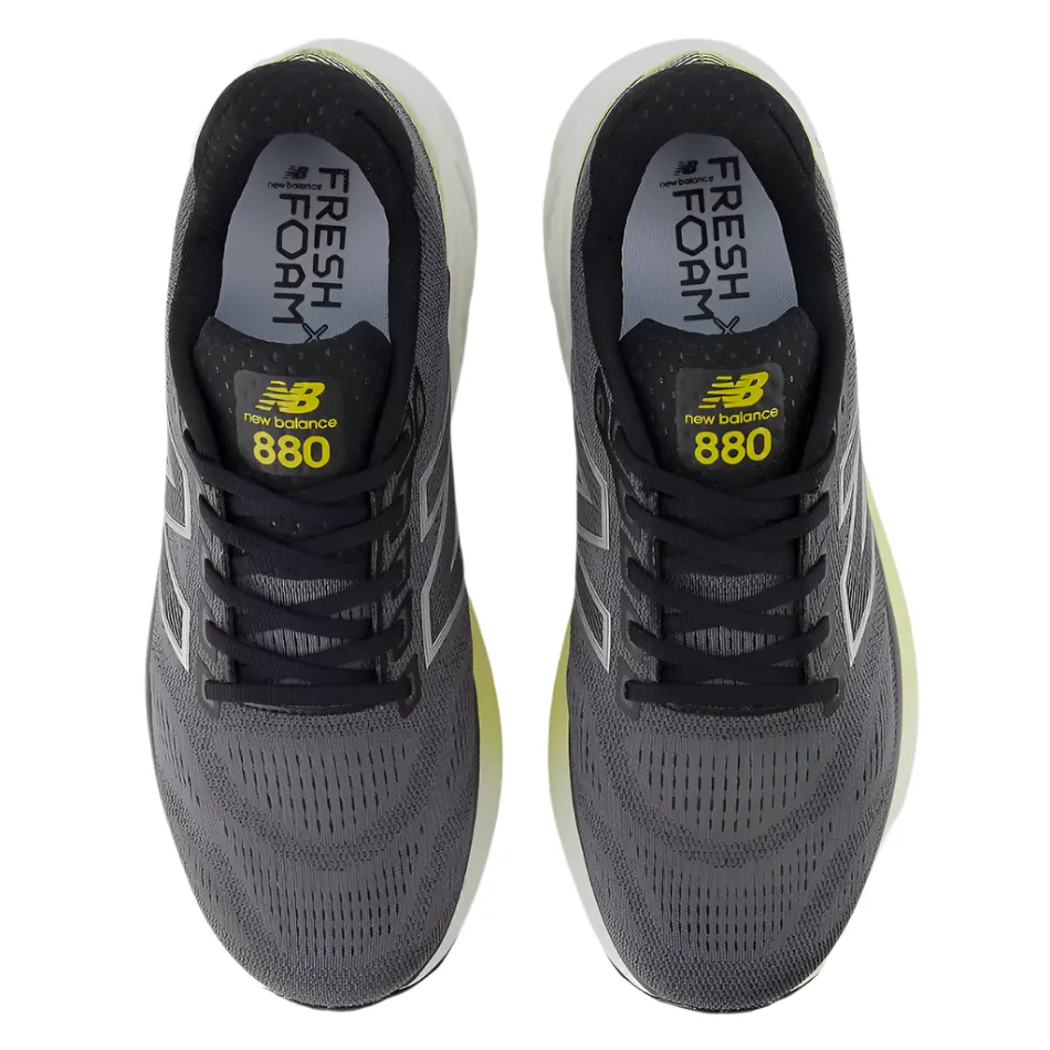 low - heel shoes New Balance Men's 880 V15 Running Shoes in Black/Winter Grass/Castlerock AW25