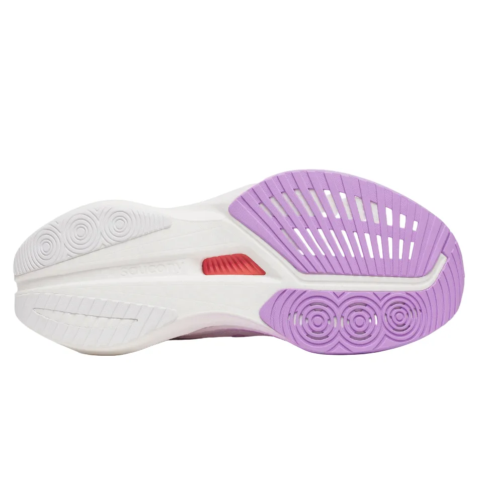 Enhanced Mobility Saucony Women's Endorphin Speed 5 Running Shoes in White/Crocus - Online Exclusive