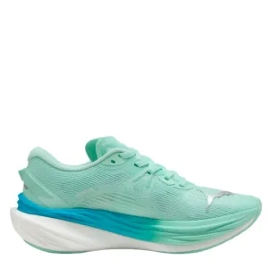 PUMA Women's Deviate NITRO 3 Running Shoes in Mint Melt/Speed Blue AW25 strength - training
