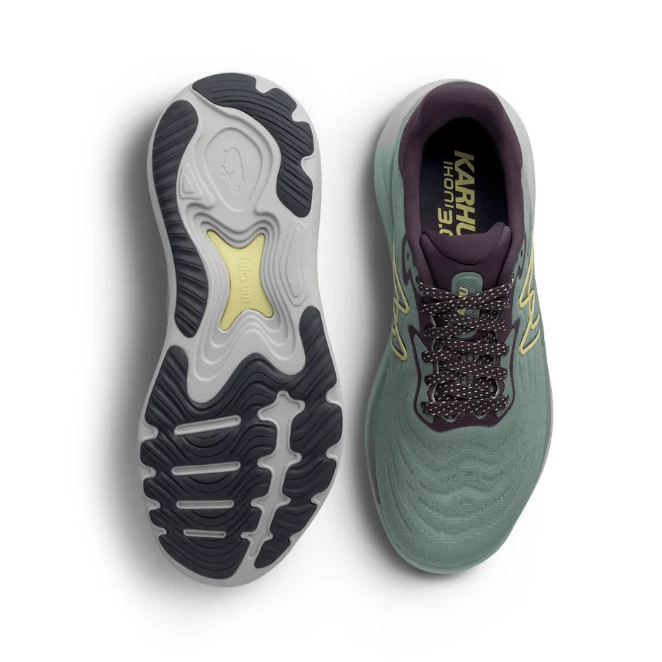Karhu Men's Ikoni 3.0 Running Shoes in Green Milieu/Dusty Yellow SS25 Classic Style cold - resistant - design shoes