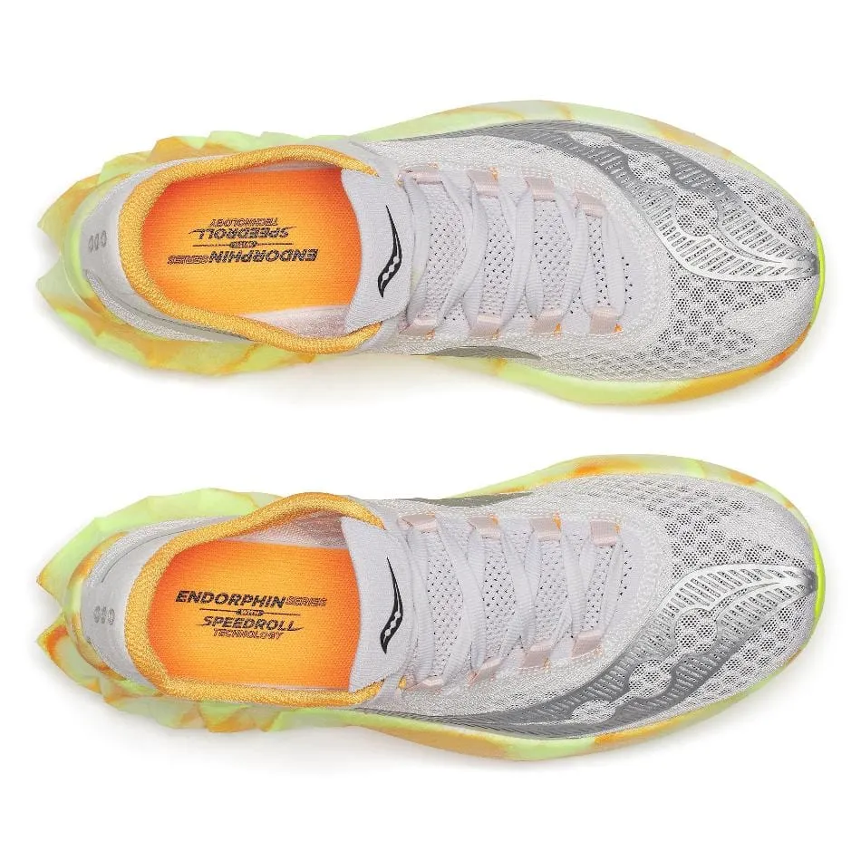 Saucony Women's Endorphin Pro 4 Running Shoes in Fog/Peel SS25 Supportive Fit